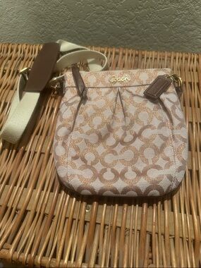 Coach Op Art Crossbody Bag in Rose Gold Metallic